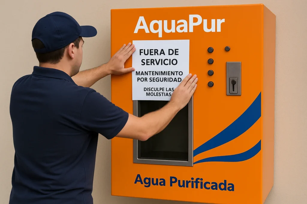 Cómo responder ante intentos de robo de tu máquina vending de agua purificada