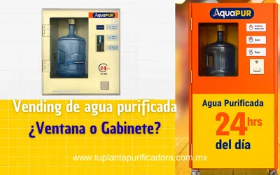 Despachadores automáticos de agua purificada ¿Ventana o gabinete?